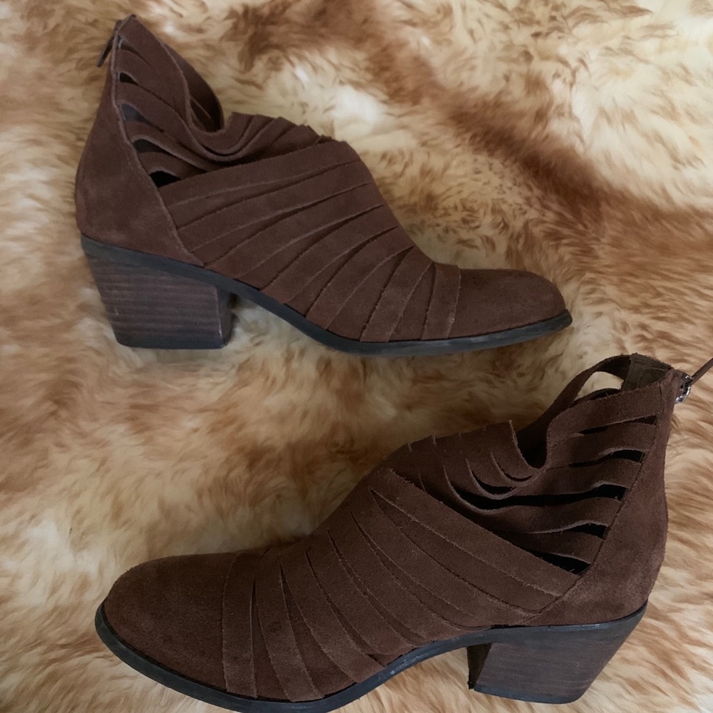 Brown Caged Bootie